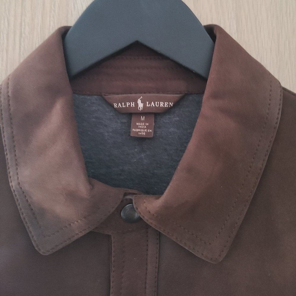 POLO RALPH LAUREN MEN'S  SUEDE JACKET/SHIRT JACKET MEDIUM (*USED)